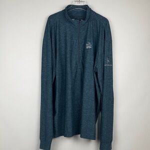 Straight Down Men’s Blue Golf Long Sleeve Half Zip Jacket Performance Size XL